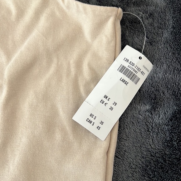 Abercrombie & Fitch Tank Top with twisted neck Beige Color Size Large - Picture 4 of 4